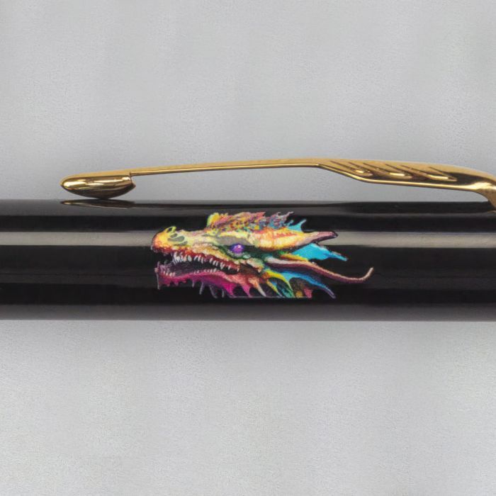 Ручка шариковая Parker IM 17 ZODIAC Black GT BP Яркий Дракон (22032_Z3330u) изображение 4