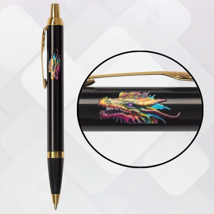 Ручка шариковая Parker IM 17 ZODIAC Black GT BP Яркий Дракон (22032_Z3330u) изображение 5