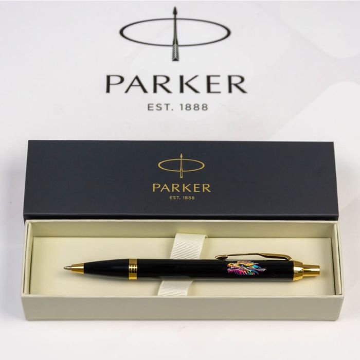 Ручка шариковая Parker IM 17 ZODIAC Black GT BP Яркий Дракон (22032_Z3330u) изображение 7