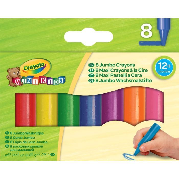 Карандаши цветные Crayola Mini Kids великі воскові для малюків, 8 шт (81-0080)