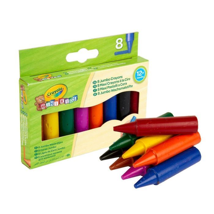 Карандаши цветные Crayola Mini Kids великі воскові для малюків, 8 шт (81-0080) изображение 3