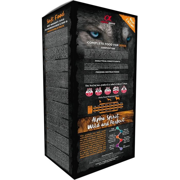 Полувлажный корм для собак Alpha Spirit Semi-Moist Multi-protein Box 9 кг + консерва (8436586310134) изображение 3