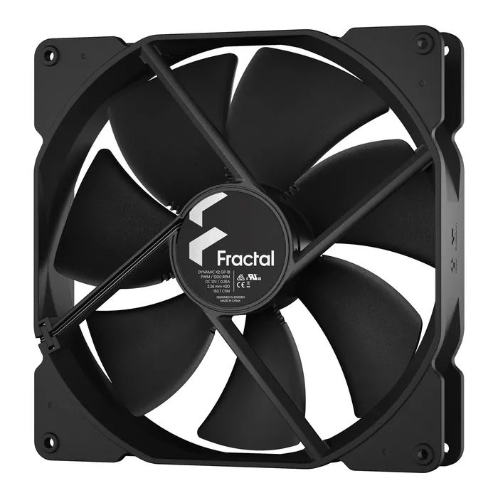 Кулер до корпусу Fractal Design Dynamic X2 GP-18 PWM Black (FD-FAN-DYN-X2-GP18-PWM-BK) зображення 2