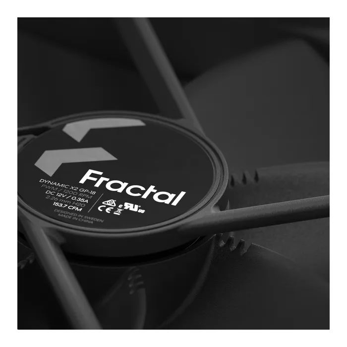 Кулер до корпусу Fractal Design Dynamic X2 GP-18 PWM Black (FD-FAN-DYN-X2-GP18-PWM-BK) зображення 6