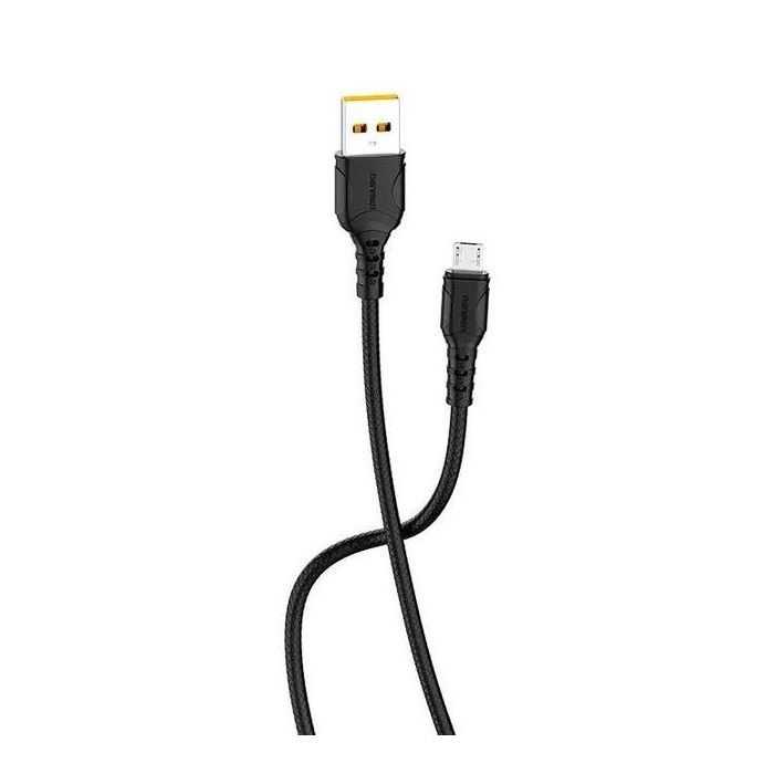 Дата кабель USB 2.0 AM to Micro 5P 1.0m 2.4A silicone black Denmen (D06V-BK)
