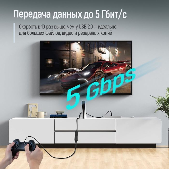 Дата кабель USB 3.0 AM/AF 1.8m black ColorWay (CW-CBUF075-BK) зображення 9