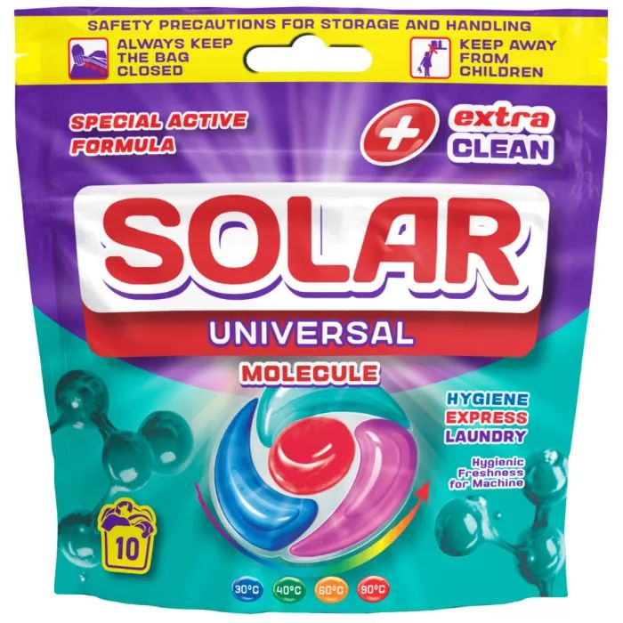 Капсулы для стирки Solar Household Universal Molecule 10 шт. (4820269930384) > цены в Киеве и Украине Капсулы для стирки Solar Household Universal Molecule 10 шт. (4820269930384)