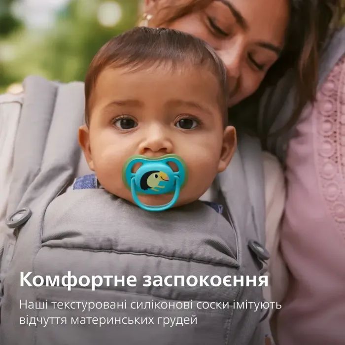 Пустушка Philips AVENT Ultra Air 6-18 місяців 2 шт, зелено-блакитна (SCF087/11) зображення 7