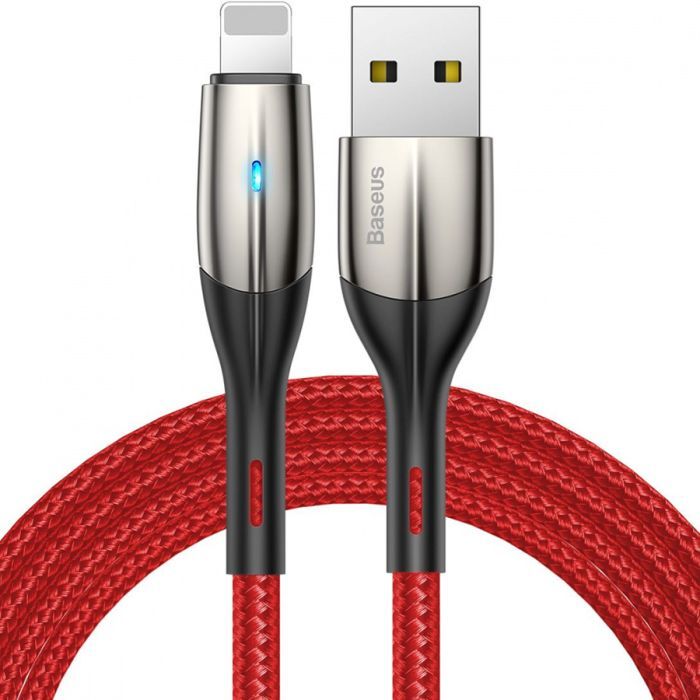 Дата кабель USB 2.0 AM to Lightning 1.0m 2.4A red Baseus (CALSP-B09)