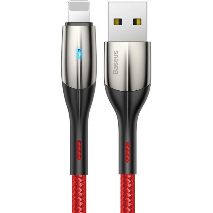Дата кабель USB 2.0 AM to Lightning 1.0m 2.4A red Baseus (CALSP-B09) зображення 2