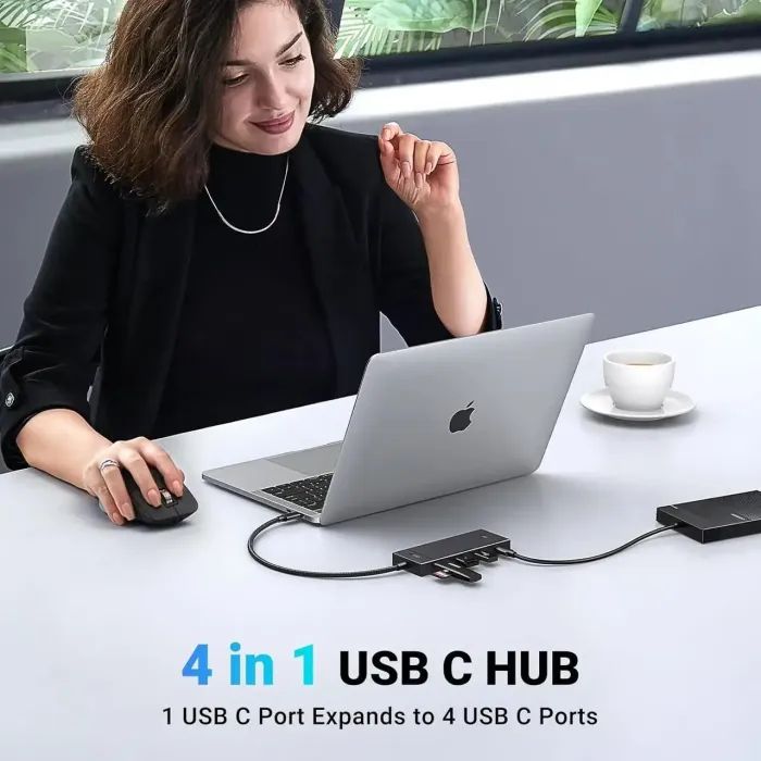 Концентратор UGREEN USB-C to 4xUSB-C 3.2 Gen2 10Gbps CM806 black (35584) изображение 4