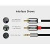 Кабель мультимедийный 3.5mm M to 2xRCA M 1.0m AV116 black Ugreen (10749) изображение 8 Кабель мультимедийный 3.5mm M to 2xRCA M 1.0m AV116 black Ugreen (10749) изображение 8