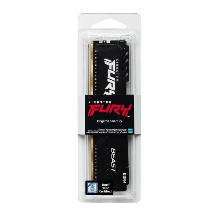 Модуль пам'яті для комп'ютера DDR4 8GB 3200 MHz Beast Black Kingston Fury (ex.HyperX) (KF432C16BB/8WP) зображення 5