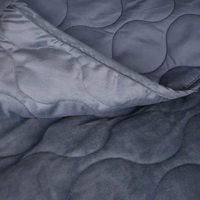 Покривало MirSon №5052 Velor charm Dark grey 200х220 см (2200008376918) зображення 3