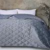 Покрывало MirSon №5052 Velor charm Dark grey 150х210 см (2200008376895)
