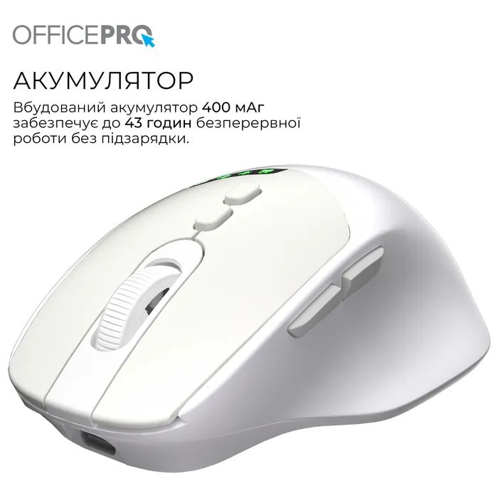 Мишка OfficePro M520B Wireless/Bluetooth Black (M520B) зображення 10