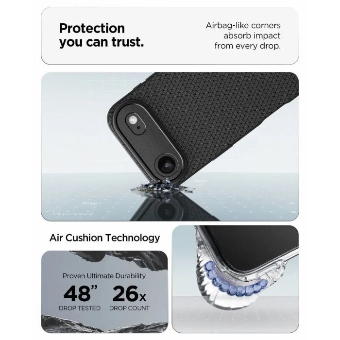 Чехол для мобильного телефона Spigen Liquid Air iPhone 17 Air Matte Black (ACS10302) изображение 5