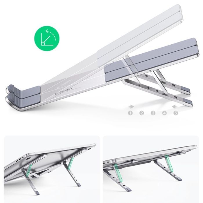 Подставка для ноутбука Ugreen LP451 Foldable Holder for Laptop Silver (40289) изображение 2