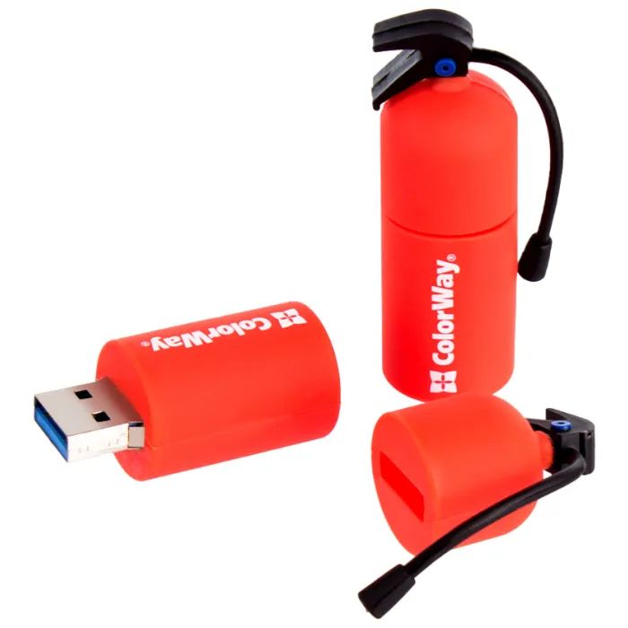 USB флеш накопитель ColorWay Fire 64 GB USB 3.0 Red (CW-USBFE64) изображение 3