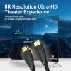 Кабель мультимедийный HDMI M to HDMI M 2.0m 8K60Hz cotton braided black Vention (AAUBH) изображение 3
