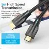 Кабель мультимедийный HDMI M to HDMI M 2.0m 8K60Hz cotton braided black Vention (AAUBH) изображение 4
