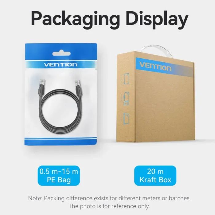 Патч-корд 3м, S/FTP cat 8 RJ-45 black Vention (IKKBI) изображение 12