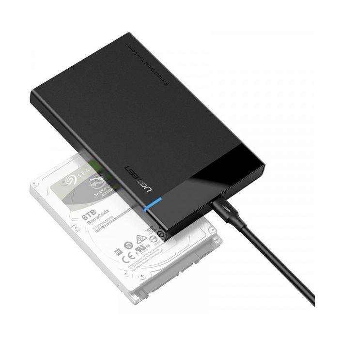 Кишеня зовнішня UGREEN USB 3.1 to 2.5" HDD/SSD US221 black (50743) зображення 2