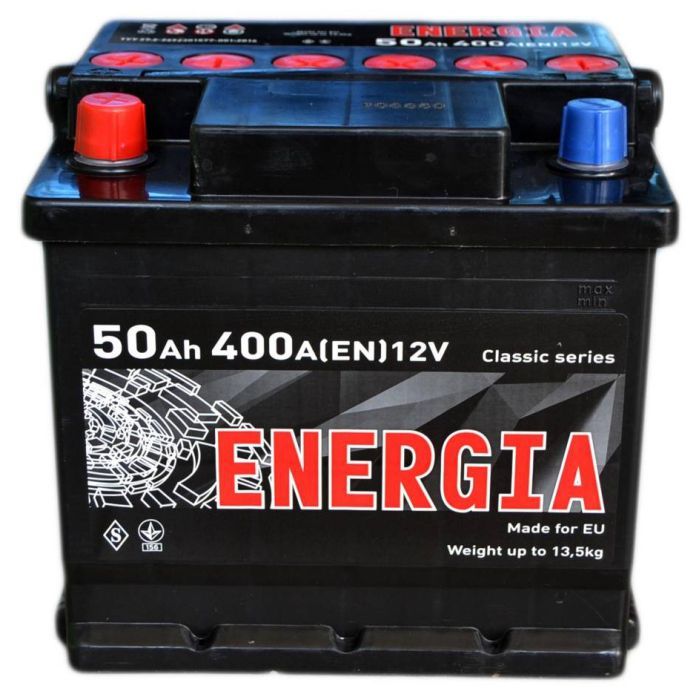 Аккумулятор автомобильный ENERGIA 50Ah (+/-) 400EN (000022384)