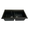 Мойка кухонная Adamant Similar чорний + змішувач + дозатор + ополіскувач склянок + колан (4824296106503) изображение 3