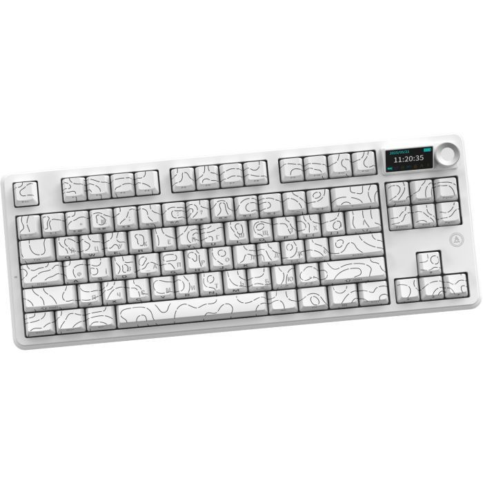 Клавиатура Ajazz AK870 V2 Maillard Switch Wireless/Bluetooth/USB UA White (AK870-V2-S-W) изображение 4