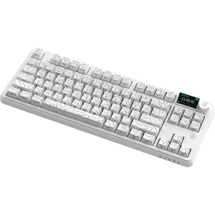 Клавиатура Ajazz AK870 V2 Maillard Switch Wireless/Bluetooth/USB UA White (AK870-V2-S-W) изображение 5