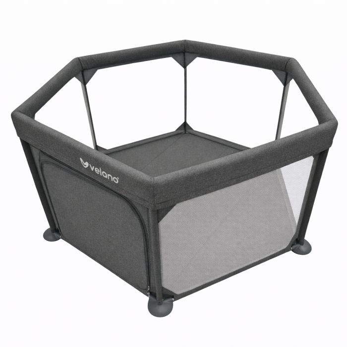 Дитячий манеж Velano шестикутний Star, grey (46162)