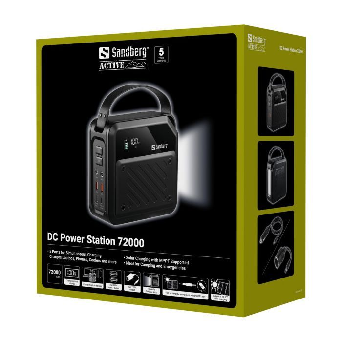 Батарея універсальна Sandberg 72000mAh max 268W, DC9,612,6V/10A, PD/100W(In/Out), LiMnFePO (421-22) зображення 7