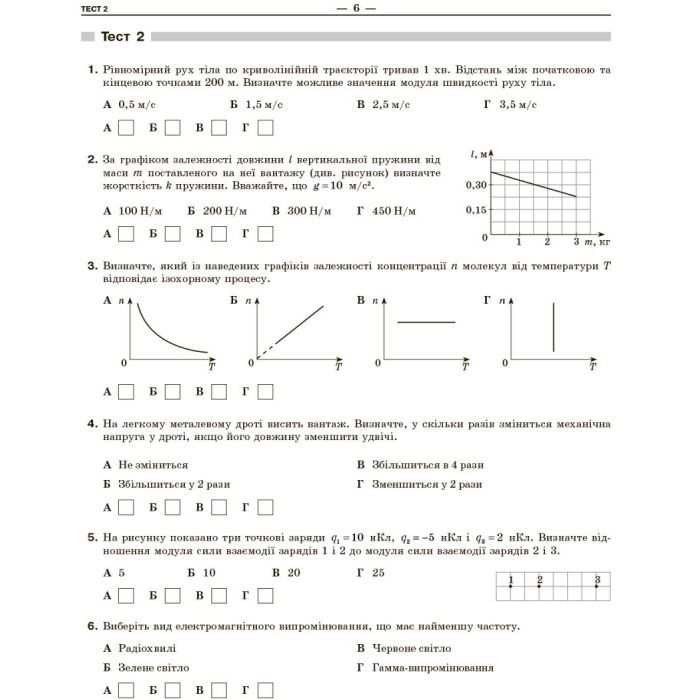 Рабочая тетрадь НМТ 2026. Фізика. Тестовий - І.М. Гельфгат, М.О. Петракова Ранок (9786170999429) изображение 3