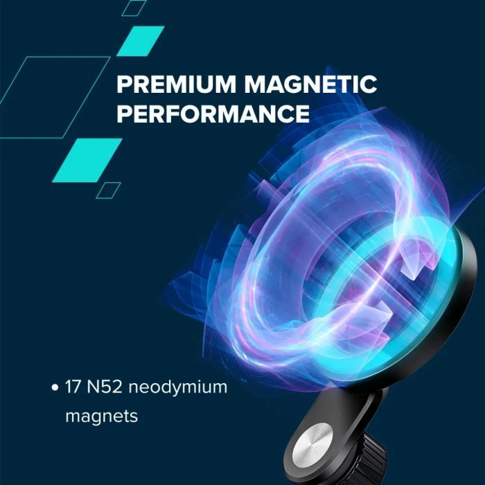 Держатель для смартфонов Canyon Magnetic travel holder OnGrip 11 clip mount Black (CNS-CCHM11) изображение 5