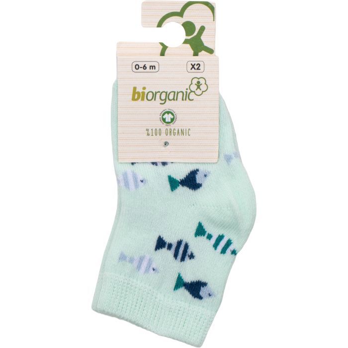 Носки детские Bibaby с рыбками (68377-0-6-green)