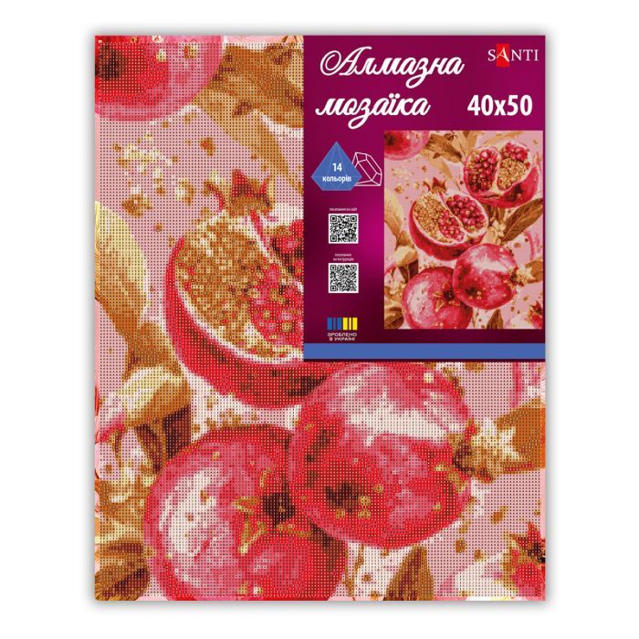 Картина по номерам Santi алмазна мозаїка "Золотий гранат", 40*50см на підрамник (956059) изображение 2