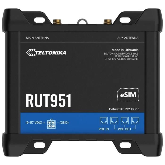 Маршрутизатор Teltonika RUT951 POE+ (RUT951B10J00)