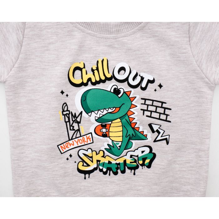 Кофта детская Breeze с динозавром (19225-86B-beige) изображение 2