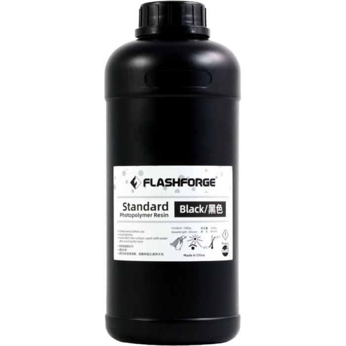 Фотополимерная смола Flashforge Resin Standart UV/LCD Black 1kg (20002084001)