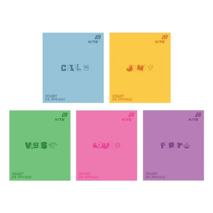 Тетрадь Kite One Color, 24 листа, линия (K26-239-1)