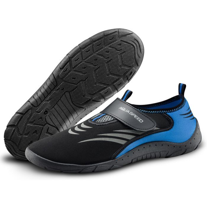 Аквашузи Aqua Speed Aqua Shoe Model 642-27B чорний, сірий, синій 46 (5908217676184)
