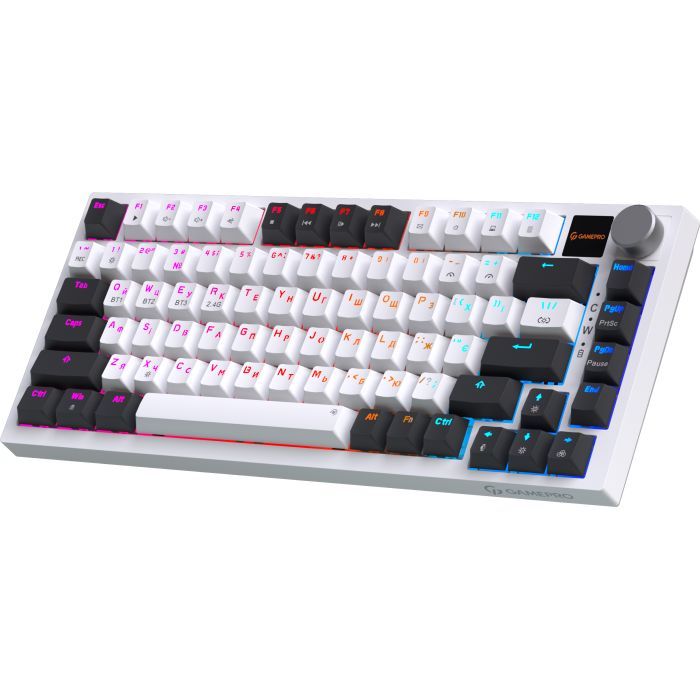 Клавиатура GamePro Asgard Valhalla Pro QLAB Sakura Switch RGB Bluetooth/Wireless/USB-C UA White (MK160-W-D-QS-PRO) изображение 3
