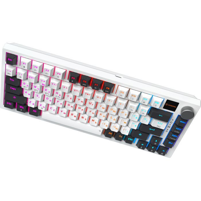 Клавиатура GamePro Asgard Valhalla Pro QLAB Sakura Switch RGB Bluetooth/Wireless/USB-C UA White (MK160-W-D-QS-PRO) изображение 4