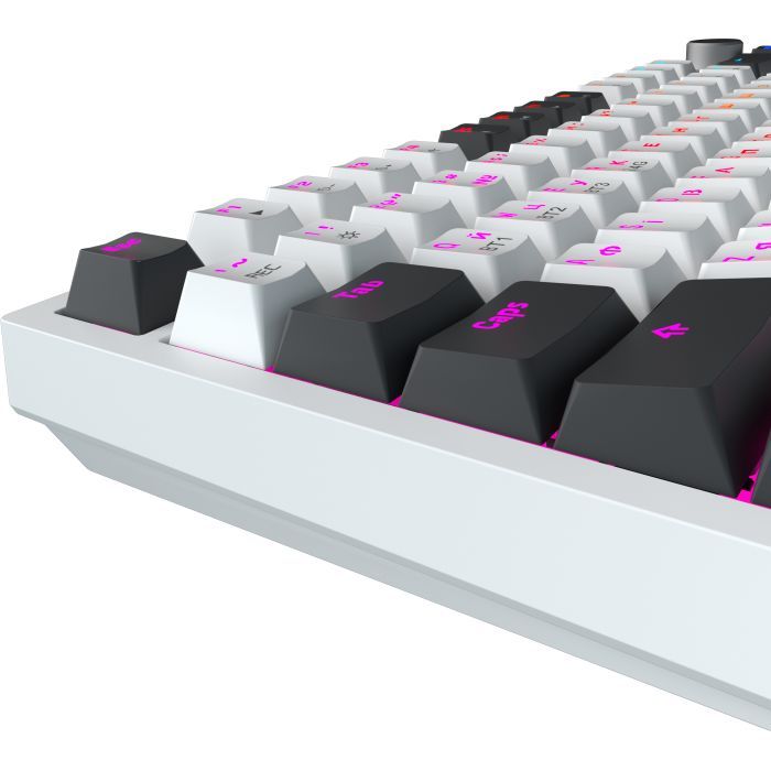 Клавиатура GamePro Asgard Valhalla Pro QLAB Sakura Switch RGB Bluetooth/Wireless/USB-C UA White (MK160-W-D-QS-PRO) изображение 5
