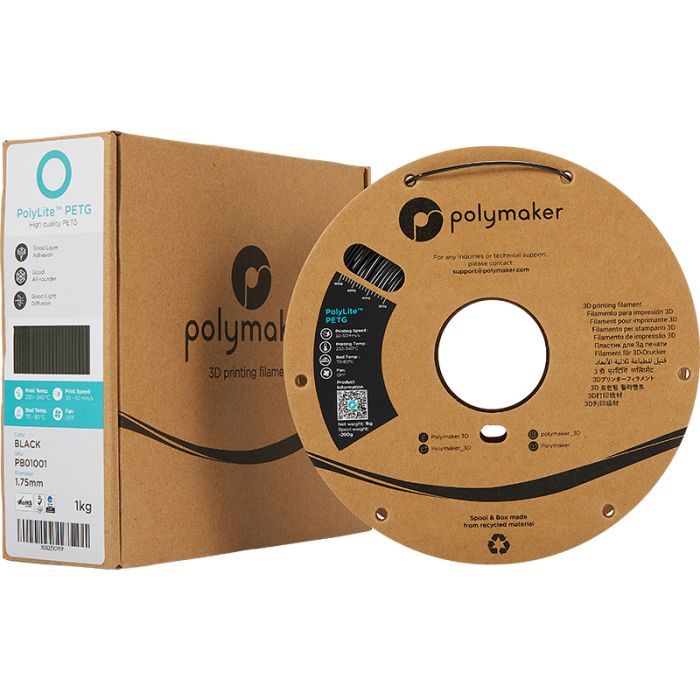 Пластик для 3D-принтера Polymaker PETG POLYLITE 1,75mm 5kg BLACK (PB01046) зображення 3
