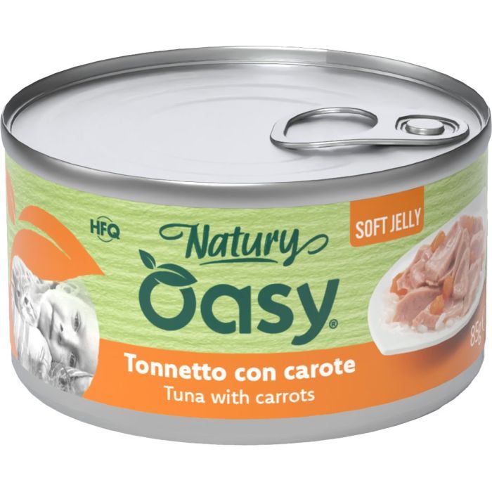 Консервы для кошек OASY Wet Natury с тунцем и морковью 85 г (8054329513118)