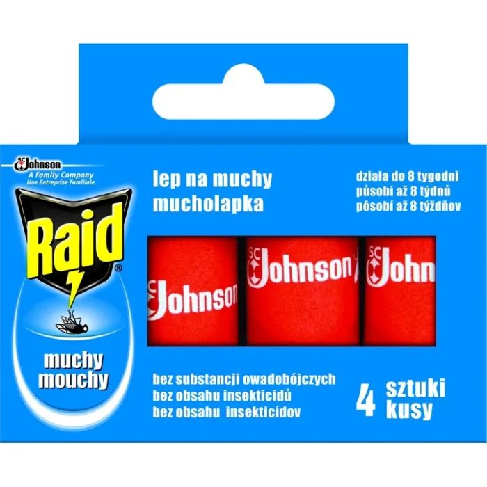 Липкая лента от насекомых Raid Essentials От мух 4 шт. (4000290001608)
