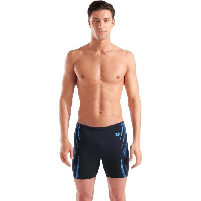 Плавки Arena Poseidonia Swim Mid Jammer 009091-501 чорний, білий 100 (3468337537212)