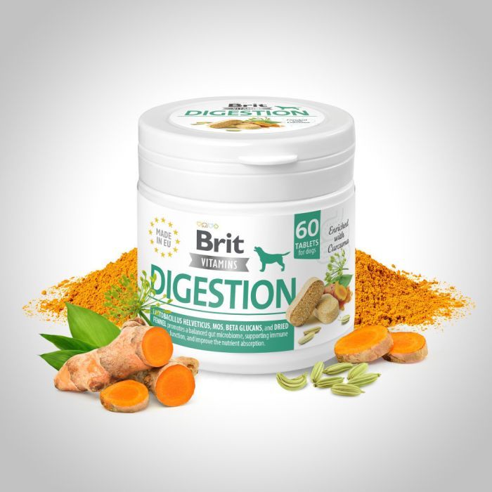 Вітаміни для собак Brit Vitamins Digestion для травлення 60 таблеток (8595602571659) зображення 2